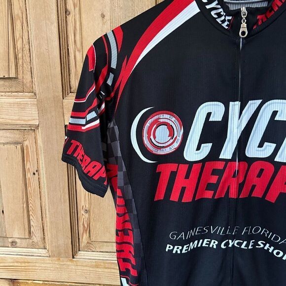 Men's Podium Small Cycling Jersey Therapy Full Zip Short Sleeve - Picture 3 of 10